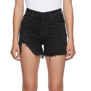 Agolde Black Dee Ultra High Rise Shorts